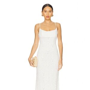 BARDOT ADONI MAXI DRESS WHITE LACE FLORAL